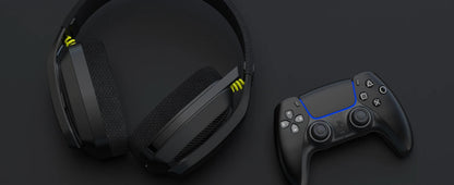 Casque de jeu sans fil BINNUNE BW06 2,4 GHz avec micro pour PS5 PS4 PC Mac Playstation, casque de jeu Bluetooth avec microphone