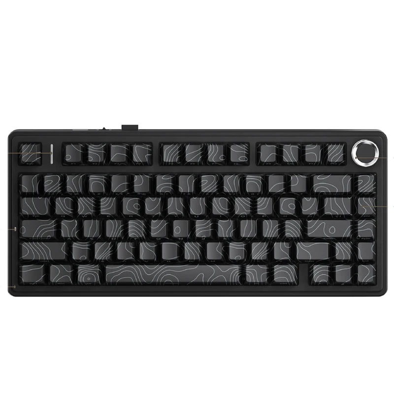 AULA F75 Gaming Mechanical Keyboard RGB 75% Layout Side-engraving Customized Gasket Mounted 80 key PBT Keycaps Wireless keyboard