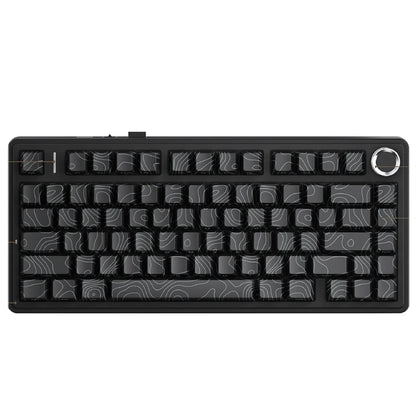AULA F75 Gaming Mechanical Keyboard RGB 75% Layout Side-engraving Customized Gasket Mounted 80 key PBT Keycaps Wireless keyboard