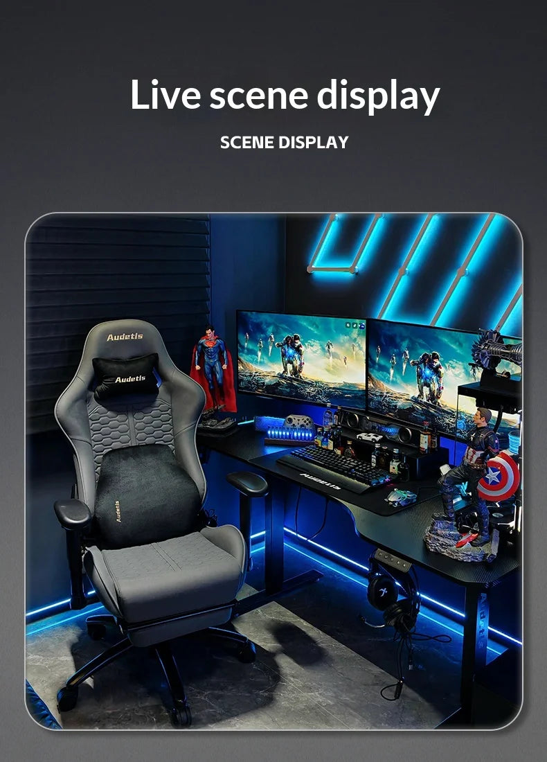 Office Ergonomic Gaming Chairs Desk Gamer Computer Comfortable Chairs Vanity Chair Technology Fabric Gaming Chairs Home Bedroom