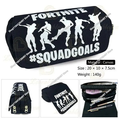 Estojo Escolar Fortnited de Grande Capacidade para Estudantes, Estojo para Lápis Infantil, Bolsa para Canetas, Material Escolar, Bolsa de Papelaria para Rapazes, Presentes Gaming