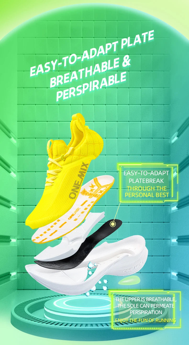 ONEMIX Carbon Fiber Plate Running Shoes Traction Shock Absorption Sneakers Professional Marathon PB Racing Sports Trainers Shoes