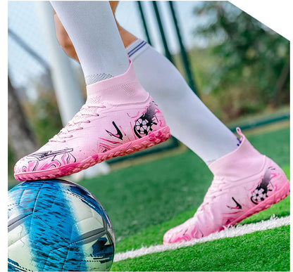 Men Professional Football Shoes Society Cleats Soccer Shoes Original Indoor Football Field Boots Grass Training TF/FG Sneaker