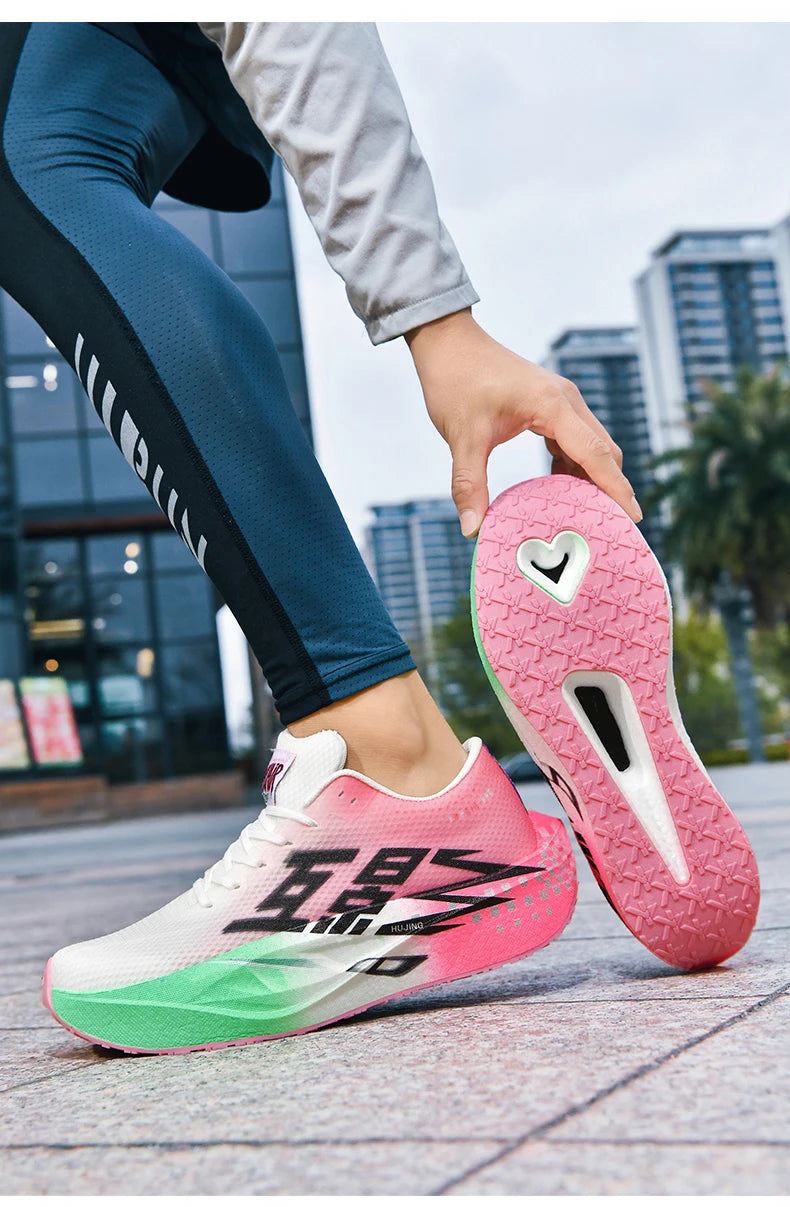 Men Sports Carbon Board Speciality Breathable Lightweight Women's Comfortable Athletic Nonskid Sneakers﻿ Marathon Running Shoe
