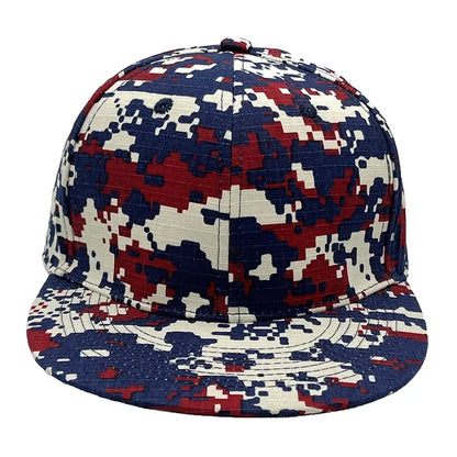 New Digital Print Camo Hip Hop Caps - Harajuku Street Style Flat Brim Baseball Hats Unisex Youth Urban Fashion