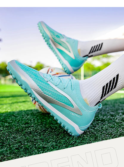 Men Soccer Cleats Breathable Lightweight Football Boots Anti-Slip Training Shoes Outdoor Sport Sneakers