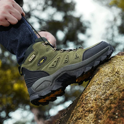 ΠΑΠΟΥΤΣΙΑ PLUS SIZE Unisex High-Top Adventure Sneakers Ανθεκτικά με καλή πρόσφυση, αντιολισθητικά, με κορδόνια, άνετα, ιδανικά για πεζοπορία στην ύπαιθρο, ανδρικά υποδήματα
