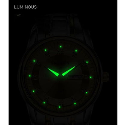 Montre de luxe pour femme, montre à quartz, montre-bracelet numérique, étanche, avec calendrier et affichage lumineux; style mode et professionnel, convient aussi aux hommes.