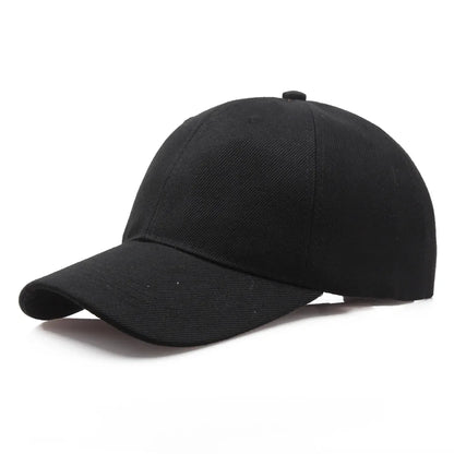 Juoda vienspalvė beisbolo kepuraitė su snapback užsegimu, laisvalaikio hiphopo Dad Hat kepurė vyrams ir moterims, unisex