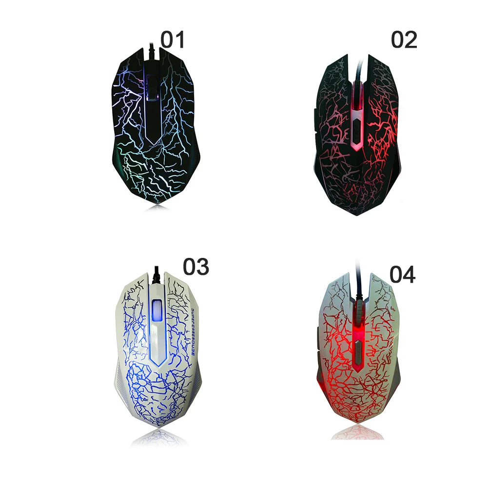 2400 DPI USB Wired Gaming Mouse LED Backlit Professional Gamer Mice Ergonomic Computer Mouse for PC Laptop Macbook