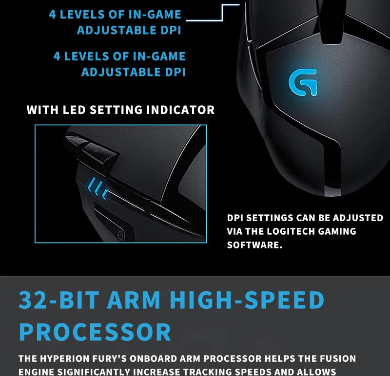 Logitech (G) G402 Gaming Mouse Wired Mouse E-sports Mechanical Macro Programming Mouse CSGO Chicken Dinner Computer Competitive