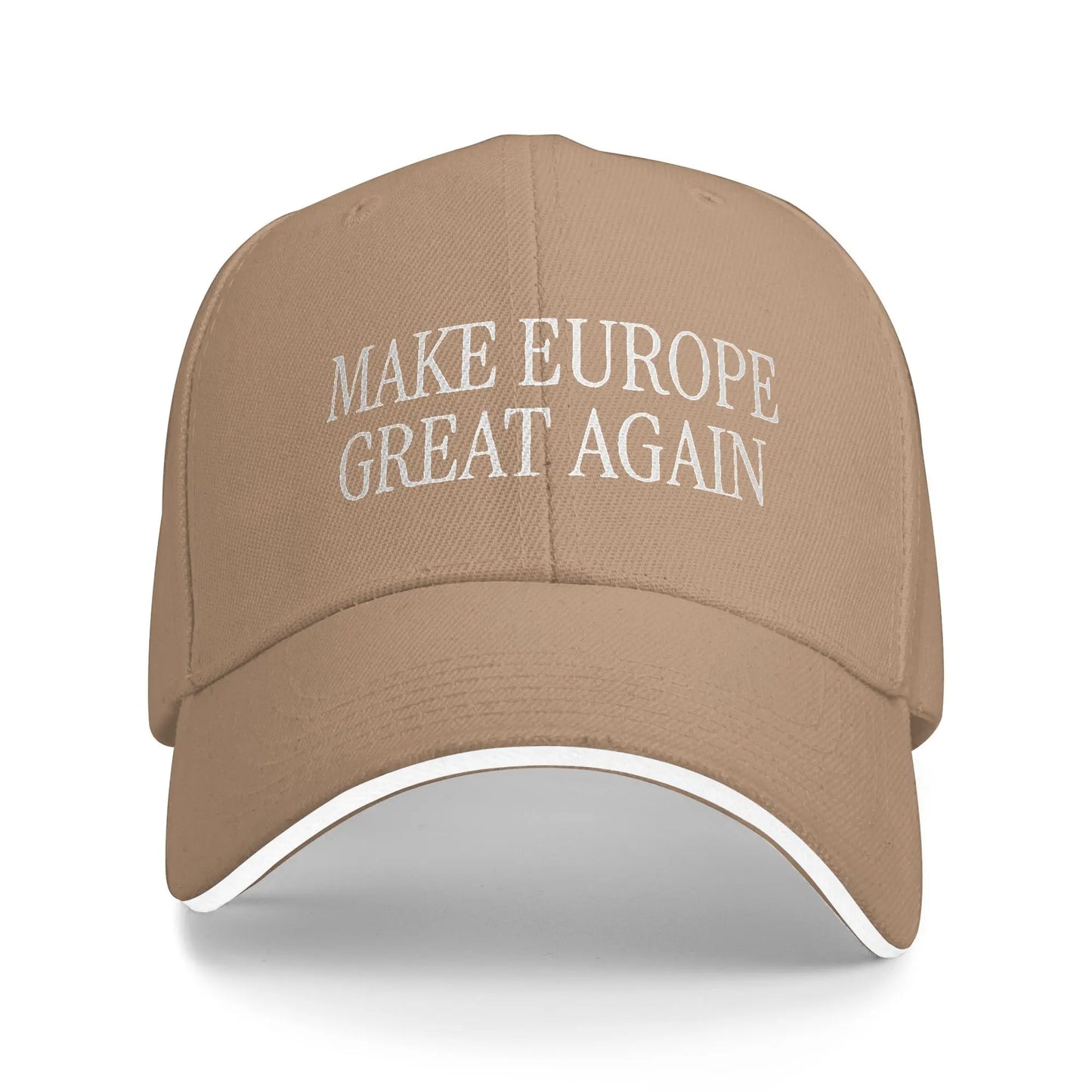 Make Europe Great Again  White Text Sun Baseball Cap Spring Unisex-Teens  Hip Hop Hats Casual Outdoor Sports Baseball Caps