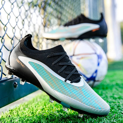 Men Soccer Cleats Breathable Lightweight Football Boots Anti-Slip Training Shoes Outdoor Sport Sneakers