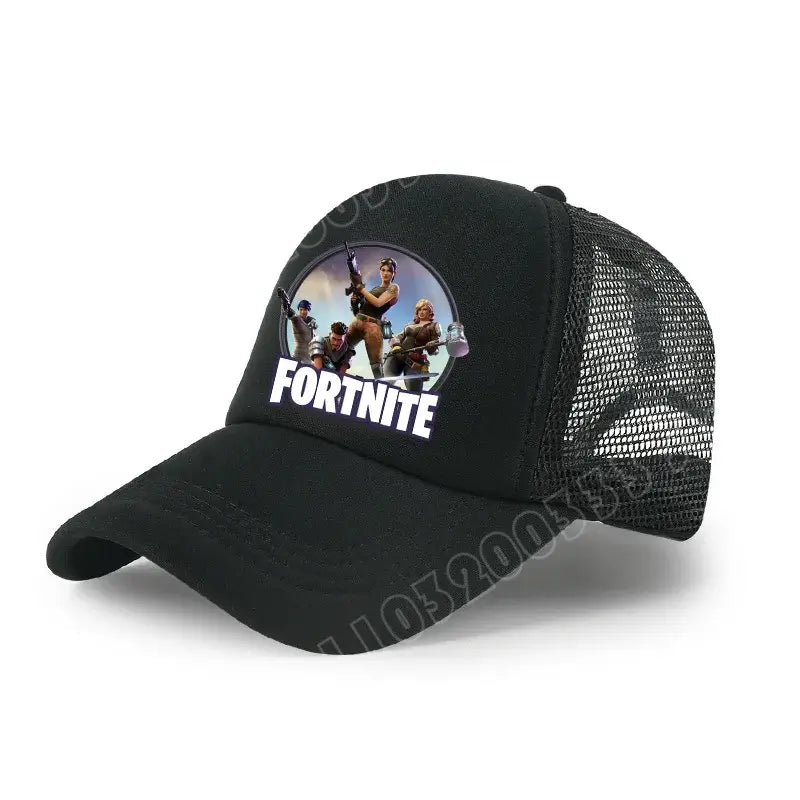 Fortnite Baseball Cap Cartoon Game Printed Hat Kids Summer Breathable Mesh Hat Adjustable Peaked Cap Childrens Birthday Gift