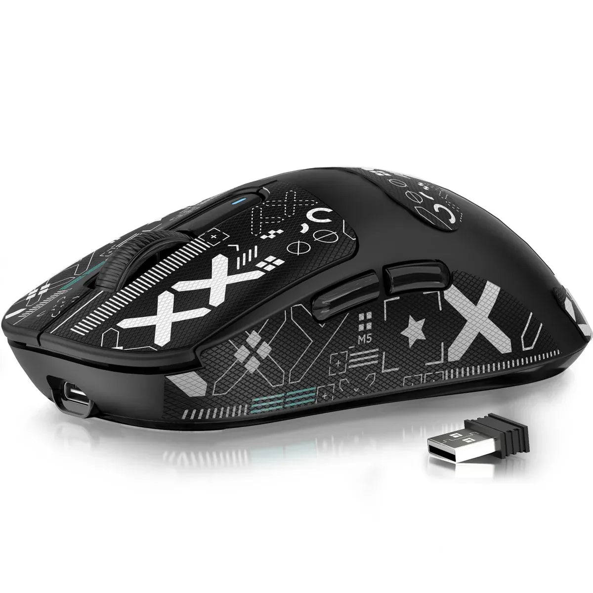 ATTACK SHARK X3/X3PRO 4K/8K trådlös gamingmus, 26K DPI, tri-mode (trådbunden/2.4GHz/BT5.2), lätt, PAW3395-sensor för gamers