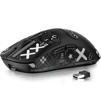 ATTACK SHARK X3/X3PRO 4K/8K trådlös gamingmus, 26K DPI, tri-mode (trådbunden/2.4GHz/BT5.2), lätt, PAW3395-sensor för gamers