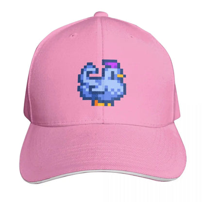 Stardew Valley Blue Chicken Baseball Cap Golf Hat derby hat Sun Hat For Children Military Tactical Cap Caps Male Women's