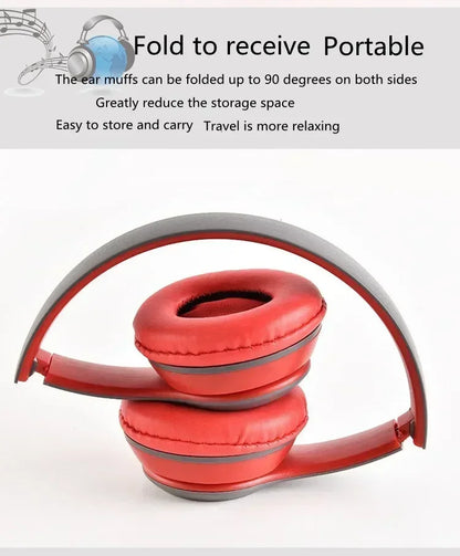 P47 Wireless Bluetooth Headphone With Mic Noise Cancelling Headsets Stereo Sound Earphones Sports Gaming Headphones Supports PC