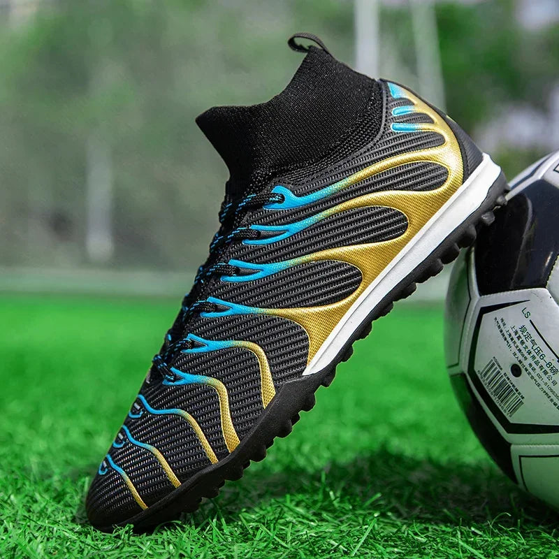 Chaussures de Football pour hommes, chaussures de Sport FG/TF, bottes d'entraînement en plein air pour garçons, antidérapantes, longues pointes, Futsal d'intérieur confortables