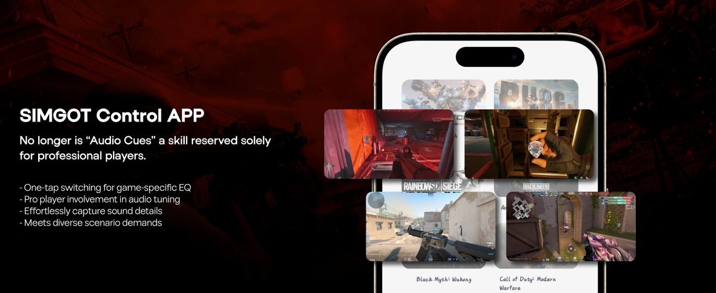 SIMGOT EG280 In Ear Monitor 1DD+1 Planar HiFi IEM Wired Gaming Earphone with Detachable 2Pin OFC Cable Optimized for HiFi&Gaming