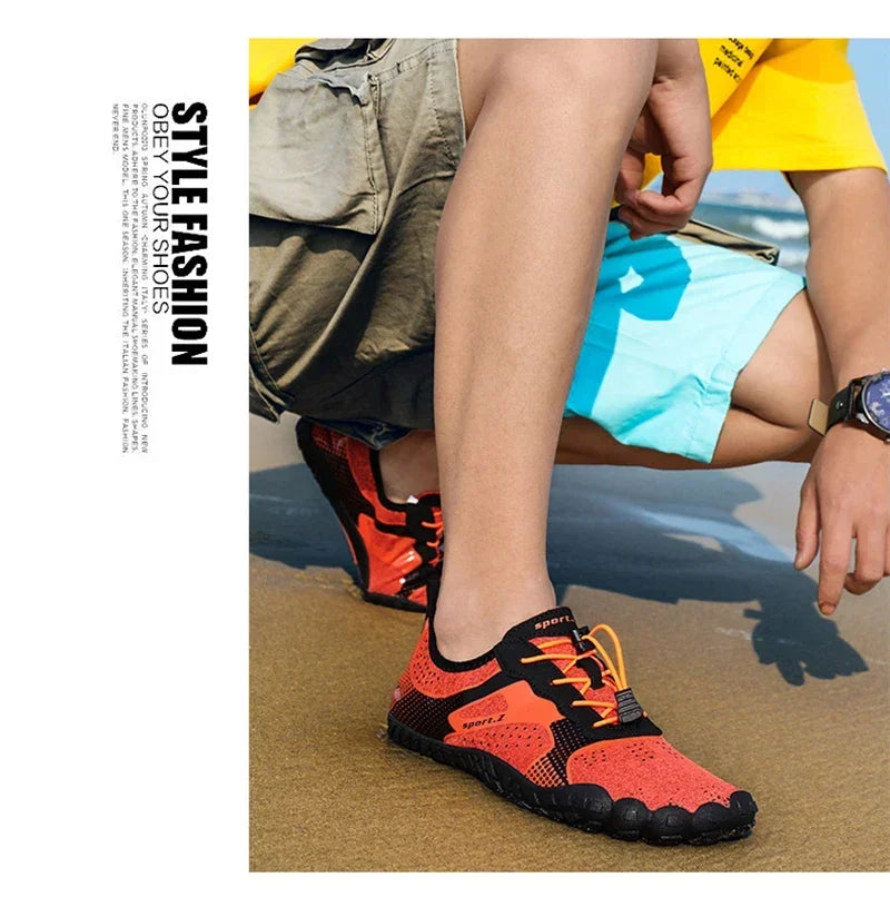 Men's Lightweight Refreshing Aqua Boots, Breathable Women's Outdoor Water Shoes, Anti-Slippery Wear-Resistant Sports Hiking Sneakers