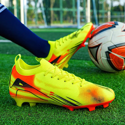 Chaussures de Football professionnelles à fond FG pour hommes, chaussures d'entraînement confortables et durables pour adultes, chaussures de Football à lacets pour adolescents
