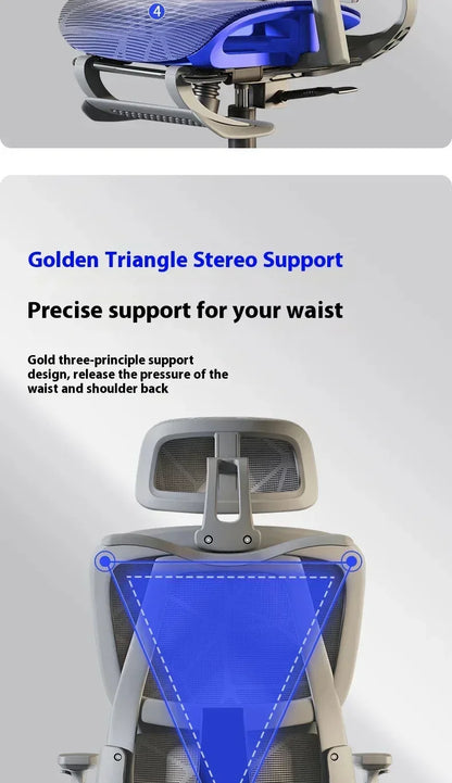Gaming Chair Office Desk Ergonomic Computer Adjustable Armrests 3D Headrest Chair Lift Chair Back Can Tilt Back with Foot Pedals