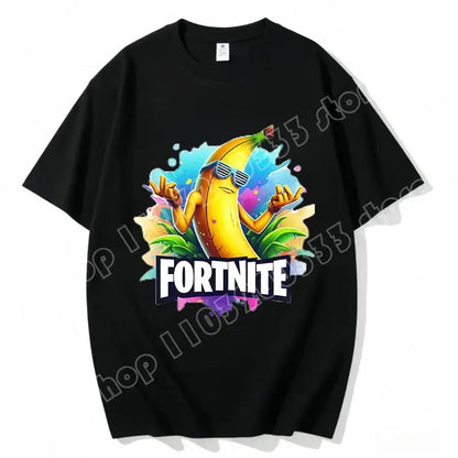 „Fortnite“ apvalios iškirptės marškinėliai, unisex suaugusiesiems, žaidimo šokių stiliaus, nauji, iš grynos medvilnės, trumpomis rankovėmis, puikiai tinka kasdienai ir atostogoms