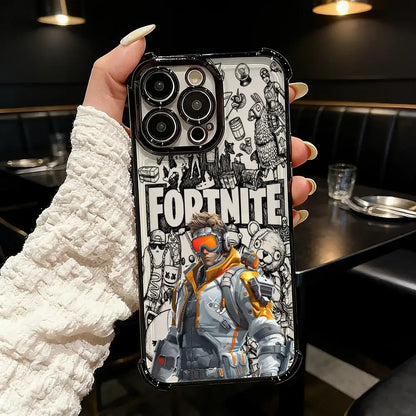 Beliebte FortniteS-Gaming-Handyhülle mit Beschichtung für Samsung S26 S25 S24 S23 S22 S21 S20 FE Note20 Edge Plus Ultra 4G 5G, stoßfest