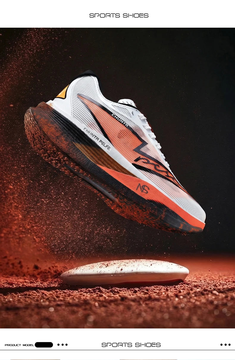 Men Running Shoes Carbon Board Speciality Marathon Sports Breathable Lightweight Women's Comfortable Nonskid Chunta Sneakers