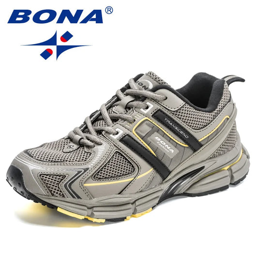 BONA New Designers Lichte hardloop- en joggingschoenen van mesh, ademend en comfortabel, herensneakers, casual outdoor- en sportschoenen voor heren, mesh