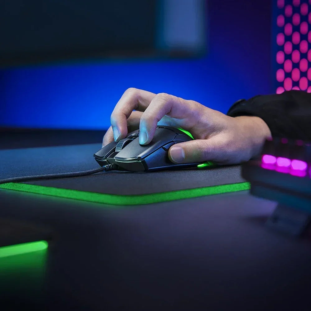 Razer NEW YEAR GIFT Thunder Snake Viper Mini Computer Esports Cable Gaming Mouse Laptop RGB Light, Small Hand Mouse