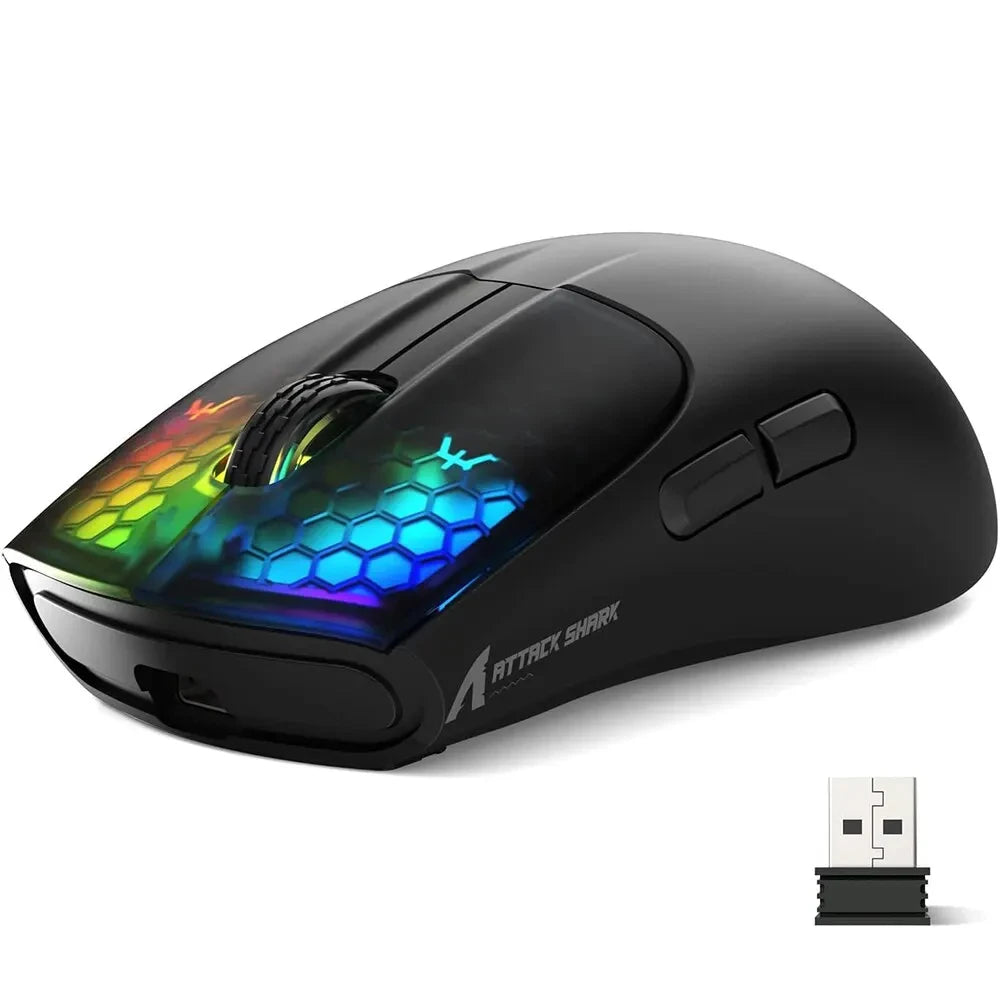 ATTACK SHARK X5 49g Wireless Gaming Mouse, Bluetooth Tri-mode, PixArt Optical Sensor for PC/MAC/Wins