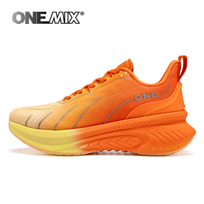 ONEMIX Νέα Παπούτσια Τρεξίματος με Αντικραδασμική Προστασία για Άνδρες, Κατάλληλα για Βαρείς Δρομείς, Δέσιμο με Κορδόνια, Αθλητικά Γυναικεία, Αντιολισθητικά Outdoor Sneakers για Άνδρες