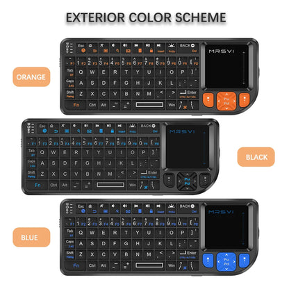 Teclado Bluetooth Mini MRSVI A8 PLUS, teclado sem fios 2.4GHz retroiluminado com touchpad para Android TV Box, Mac, portátil, Windows