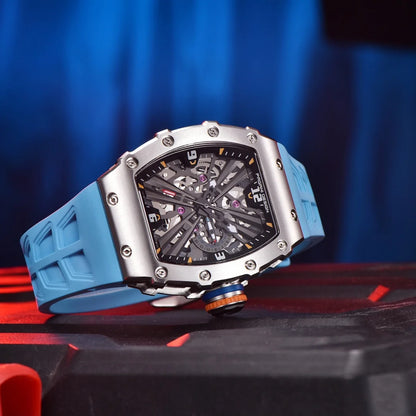 2026 New PAGANI DESIGN Men's Quartz Watches VH65 Movt Skeleton Dial 100M Waterproof Sport Rectangle Sapphire Glass Watch for Men
