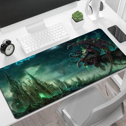 World of Warcraft Illidan stor musmatta, gamingmusmatta, PC-gamer, datormusmatta, stor musmatta XXL, matta, tangentbordsunderlägg