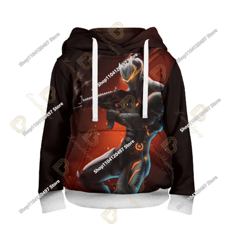Children Battle Royals Hoodie Fortnite Boys Girls Cartoon Printed Pullovers Kids Sweatshirt Harajuku Streetwear Spring Winter