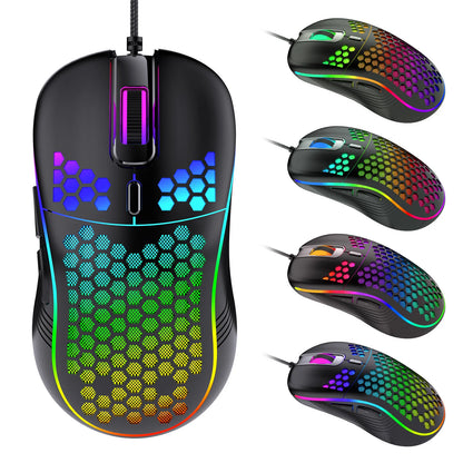 USB Wired Gaming Office Mouse Mechanical Mouse USB Illuminated Mouse 7200DPI Adjustable Optical Gaming Mouse for Desktop Laptop