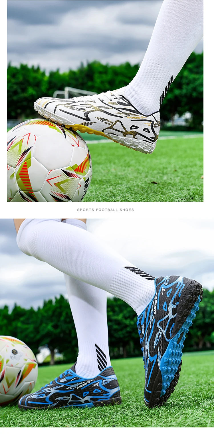 New Men Football Boots TF Sport Training Soccer Shoes Soft Ultralight Breathable Professional Sneakers Unisex Grass Cleats Match