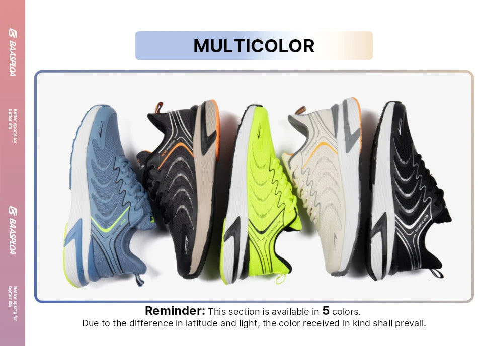 Chaussures de course pour homme Baasploa : baskets décontractées, légères, en mesh respirant, pour homme, d'extérieur, antidérapantes et résistantes à l'usure