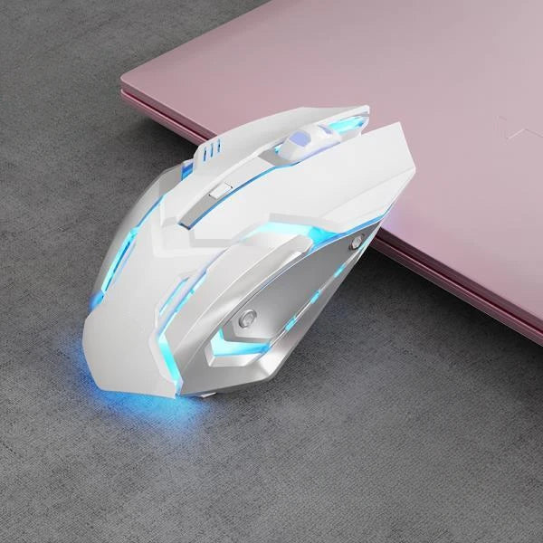 Gaming Mouse Rechargeable 2.4G Wireless Bluetooth Mouse Mute Ergonomic Mouse for Computer Laptop LED Backlit Mice