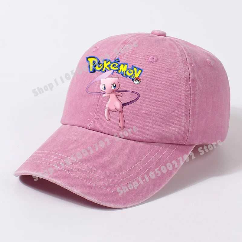Pokemons Baseball Caps Pikachu Kawaii Anime Figures Sunshade Hats Summer Outdoor Parent Child Sunhat Trendy Duck Tongue Cap Gift