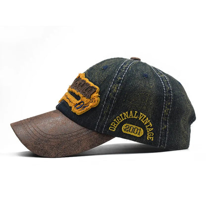 CNTANG vasarinė džinsinė beisbolo kepurė vyrams, madinga, su siuvinėtomis raidėmis, medvilninė, „Snapback“ tipo, vyrams, lauko, kasdieninė, hiphopo stiliaus, reguliuojama