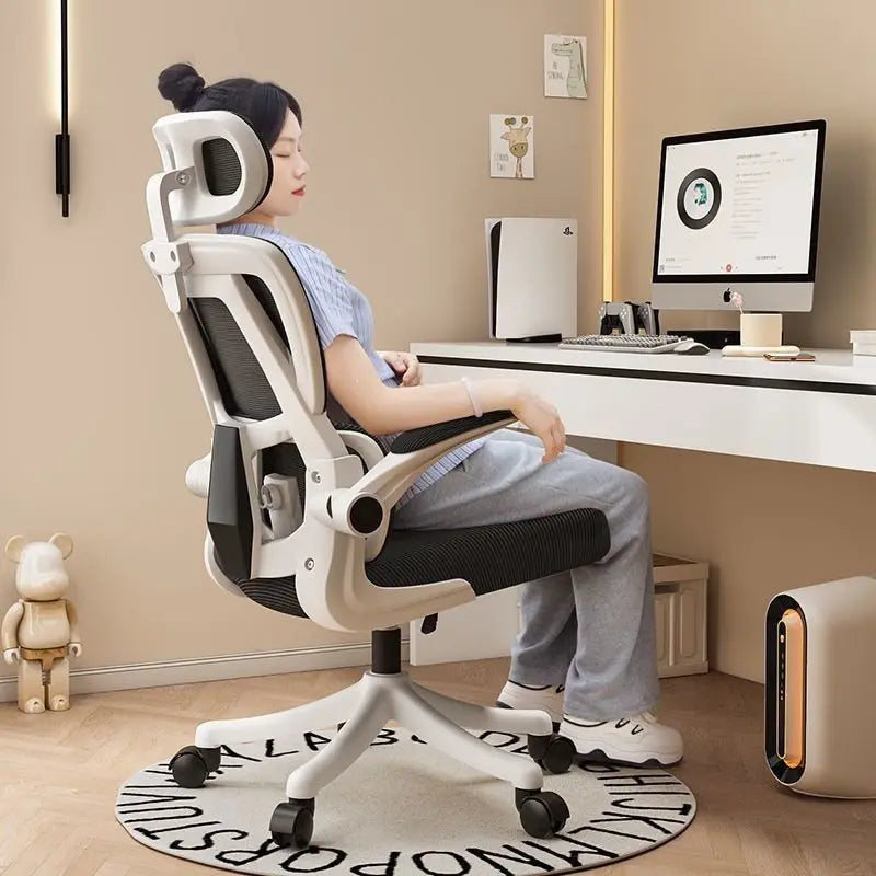 Chaise de bureau confortable pour le travail assis à domicile, chaise de personnel, chaise de dortoir, chaise de correction de la posture pour l'étude
