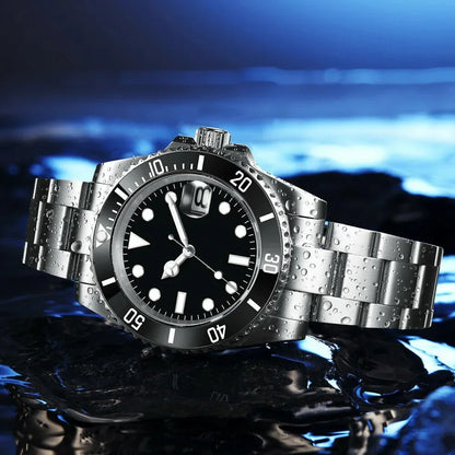 DIY Custom Automatic Watch Logo For Man High Quality NH35 Diving Mechanical Watches Sapphire Waterproof Ceramic Bezel 120 Click
