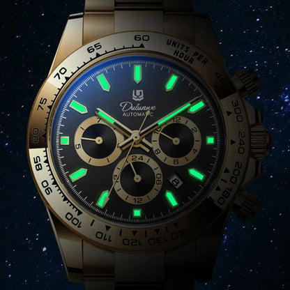 2026 NEW Automatic Mechanical Watch Man Silver Business Casual 3ATM Waterproof Multi-functional Men's Watches