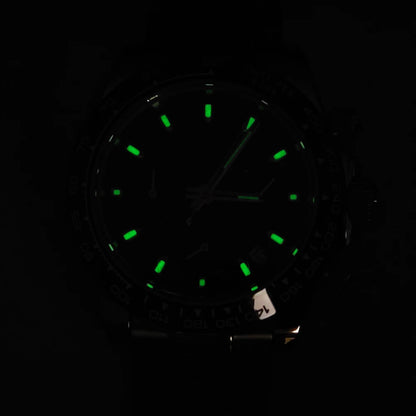 20 Color Business 39mm Quartz Watch Men's Timing Sapphire Crystal VK63 Movement Calendar Luminous Blue Dial Stainless Steel Strap