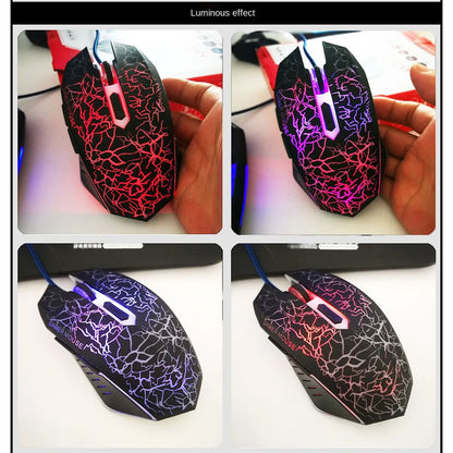 2400 DPI USB Wired Gaming Mouse LED Backlit Professional Gamer Mice Ergonomic Computer Mouse for PC Laptop Macbook