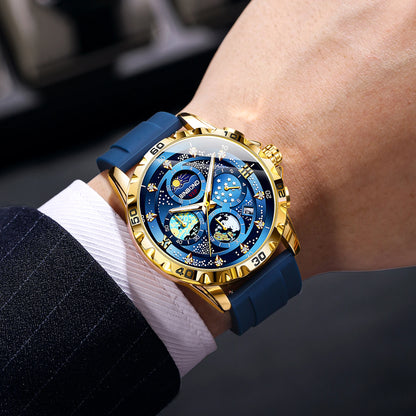 Relojes de cuarzo de lujo BINBOND para hombre, luminiscentes, resistentes al agua, cronógrafo con fecha automática, estilo ejecutivo, deportivo y casual